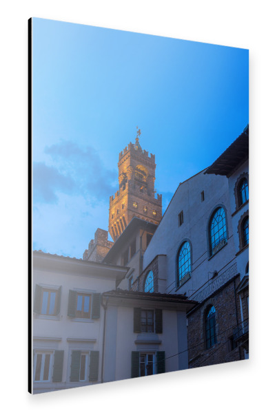 Alu-Dibond "Turm in Florenz bei Nacht" 30x20 cm artboxONE