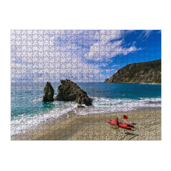 Puzzle Ravensburger "Meer, Boot, Strand, Felsen" artboxONE - Natur,Reise,Reise / Strand und Meer,Reise / Länder