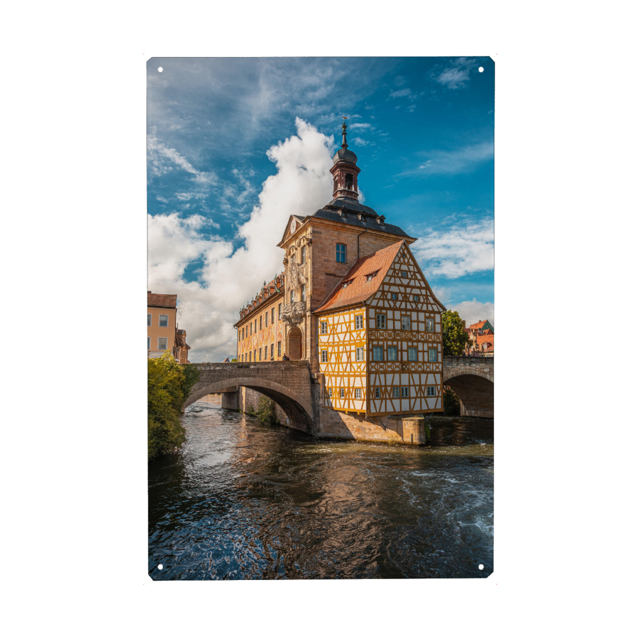 Metall Poster "Bambergs Altes Rathaus" artboxONE - Städte,Architektur