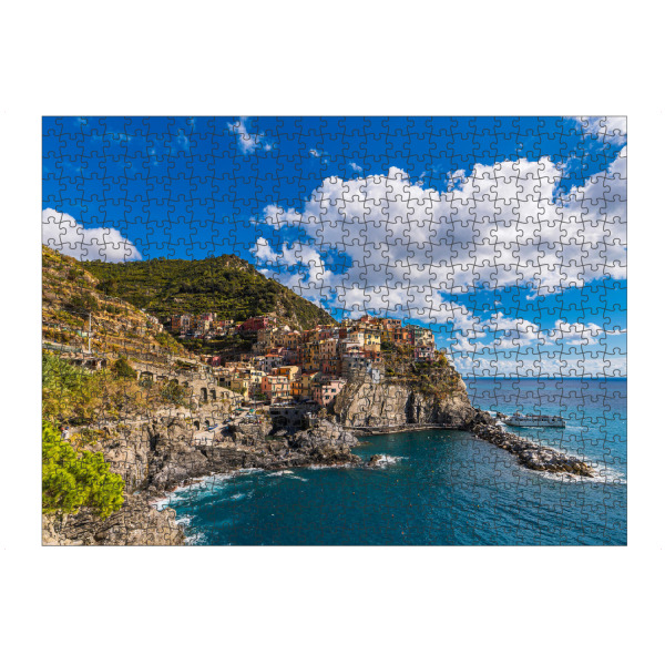 artboxONE Puzzle "Felsen, Dorf, Mittelmeer" artboxONE - Natur,Reise,Architektur,Reise / Strand und Meer,Reise / Länder