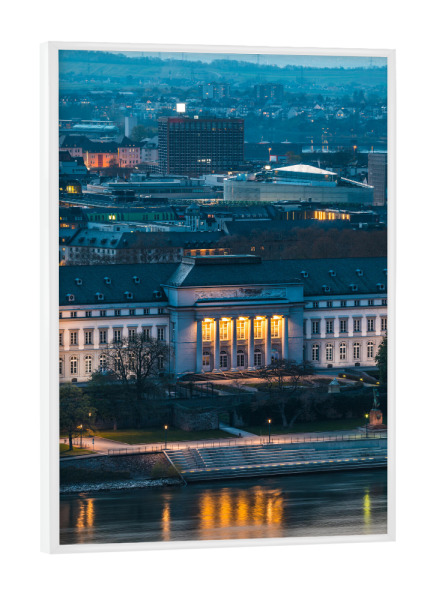Poster mit weißem Rahmen "Kurfürstliches Schloss Koblenz" artboxONE - Städte,Architektur