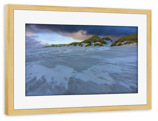 Poster mit Rahmen kiefer "Sand, Strand, Düne" artboxONE - Natur,Reise,Reise / Strand und Meer