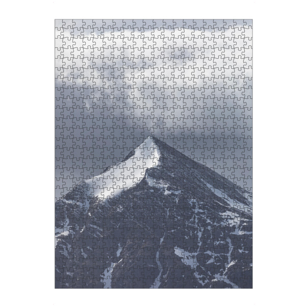 Puzzle Ravensburger "Schneespitze" artboxONE - Natur,Reise - Berg,Gipfel,Berggipfel,Felsen,Schnee,Winter,Schneebedeckt,Norwegen,Skandinavien,Wolken