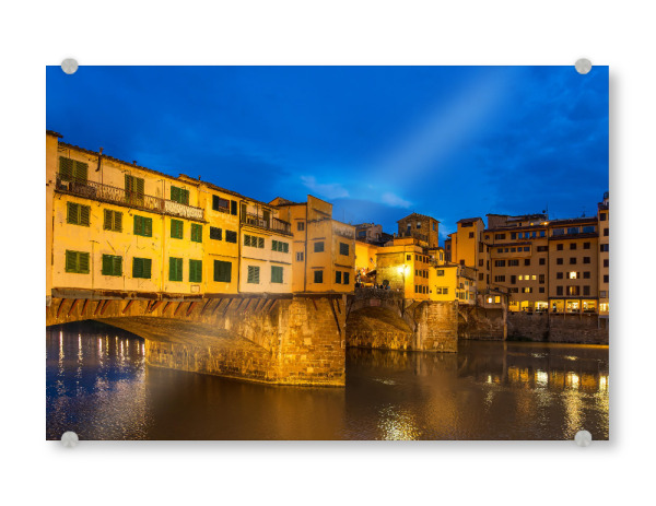 Acrylglasbild "Brücke und Fluss am Abend" artboxONE - Natur,Reise,Architektur,Reise / Länder,Städte / Weitere