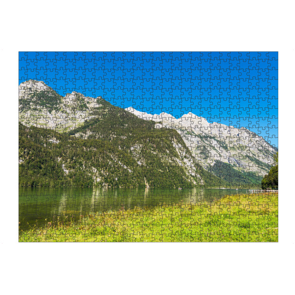 artboxONE Puzzle "Gras, See, Berge" artboxONE - Natur,Reise