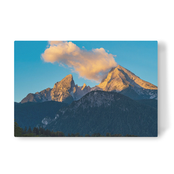 Leinwandbild "Wald, Watzmann, Wolken" artboxONE - Natur,Reise