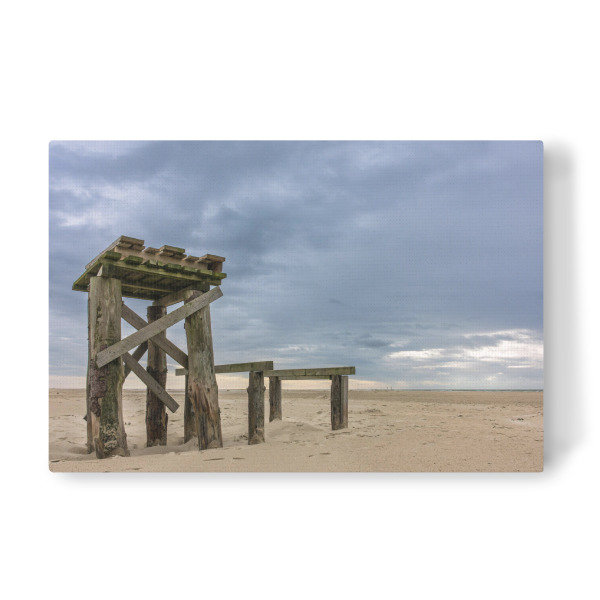 Leinwandbild "Holz, Sand, Strand" artboxONE - Natur,Reise,Architektur,Reise / Strand und Meer
