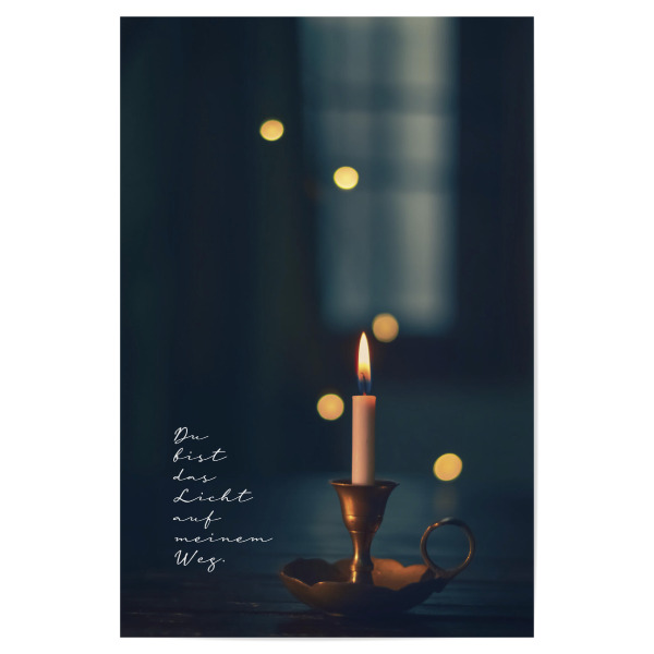 Poster 30x20 cm "Du bist das Licht auf meinem Weg" artboxONE - Typografie,Liebe,Weihnachten