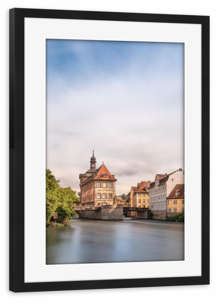 Poster mit Rahmen schwarz "Bamberg" artboxONE - Städte,Architektur