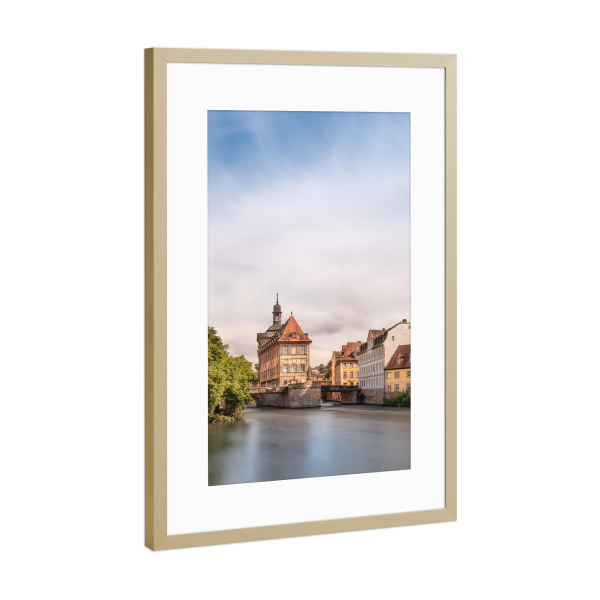 Poster mit Rahmen Gold "Bamberg" artboxONE - Städte,Architektur