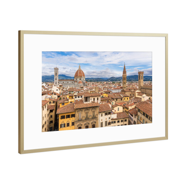 Poster mit Rahmen Gold "Häuser, Dom, Dächer" artboxONE - Natur,Reise,Architektur,Reise / Länder,Städte / Weitere