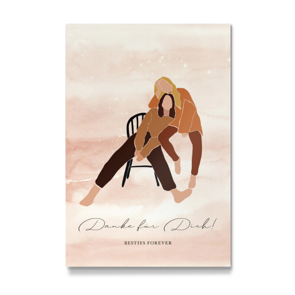 Galerie-Print "Danke für Dich - dunkel/blond" 30x20 cm artboxONE