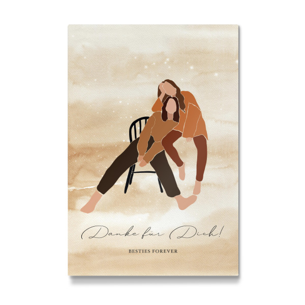Galerie-Print "Danke für Dich - Besties dunkel" 30x20 cm artboxONE