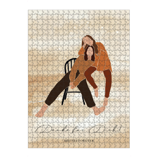 Puzzle Ravensburger "Danke für Dich - Besties dunkel" artboxONE - Typografie,Abstrakt,Menschen,Liebe,Weihnachten