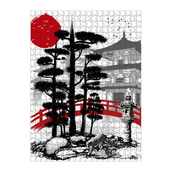 Puzzle Ravensburger "Tempel mit Garten Zen" artboxONE - Städte / Tokio