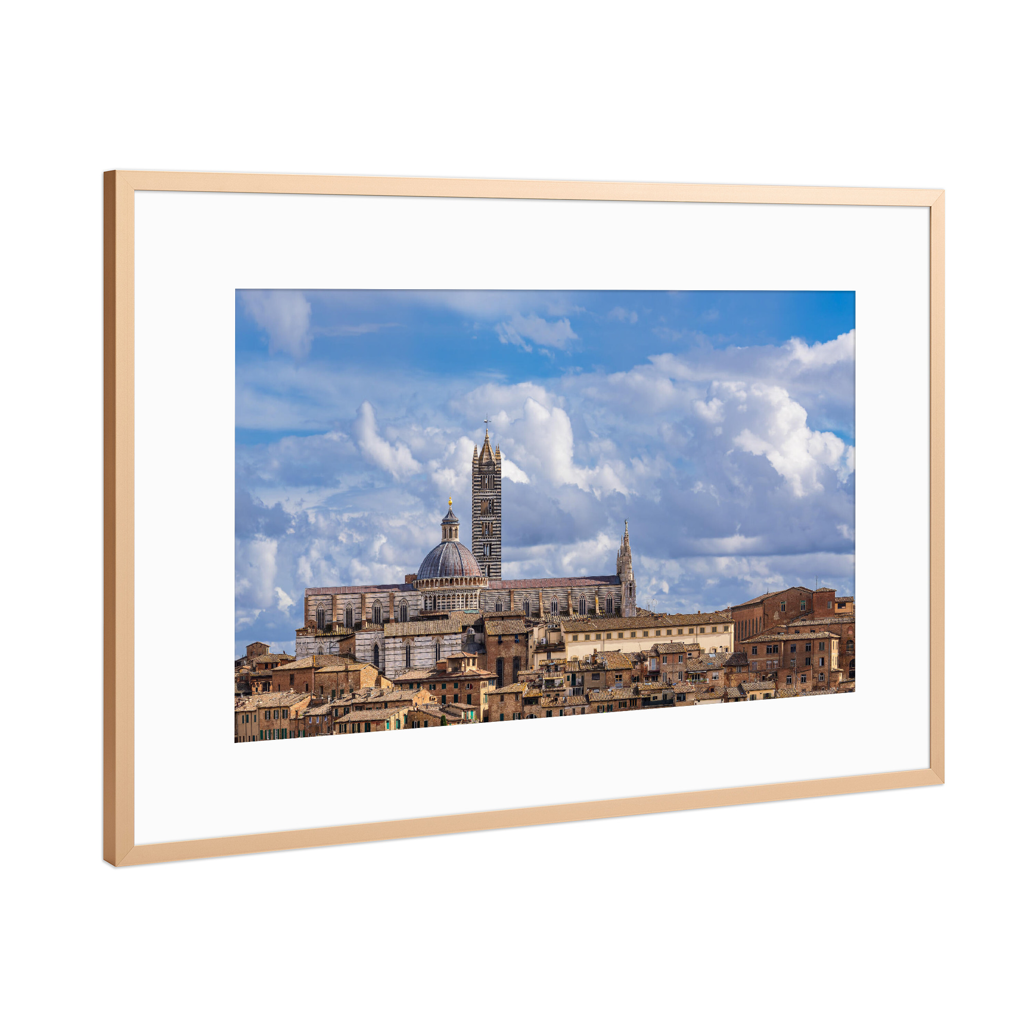 Poster mit Rahmen Kupfer "Dom, Häuser, Wolken" artboxONE - Reise,Architektur,Reise / Länder,Städte / Weitere