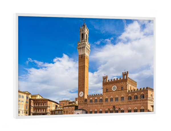 Poster mit weißem Rahmen "Rathaus, Turm und Himmel" artboxONE - Reise,Architektur,Reise / Länder,Städte / Weitere