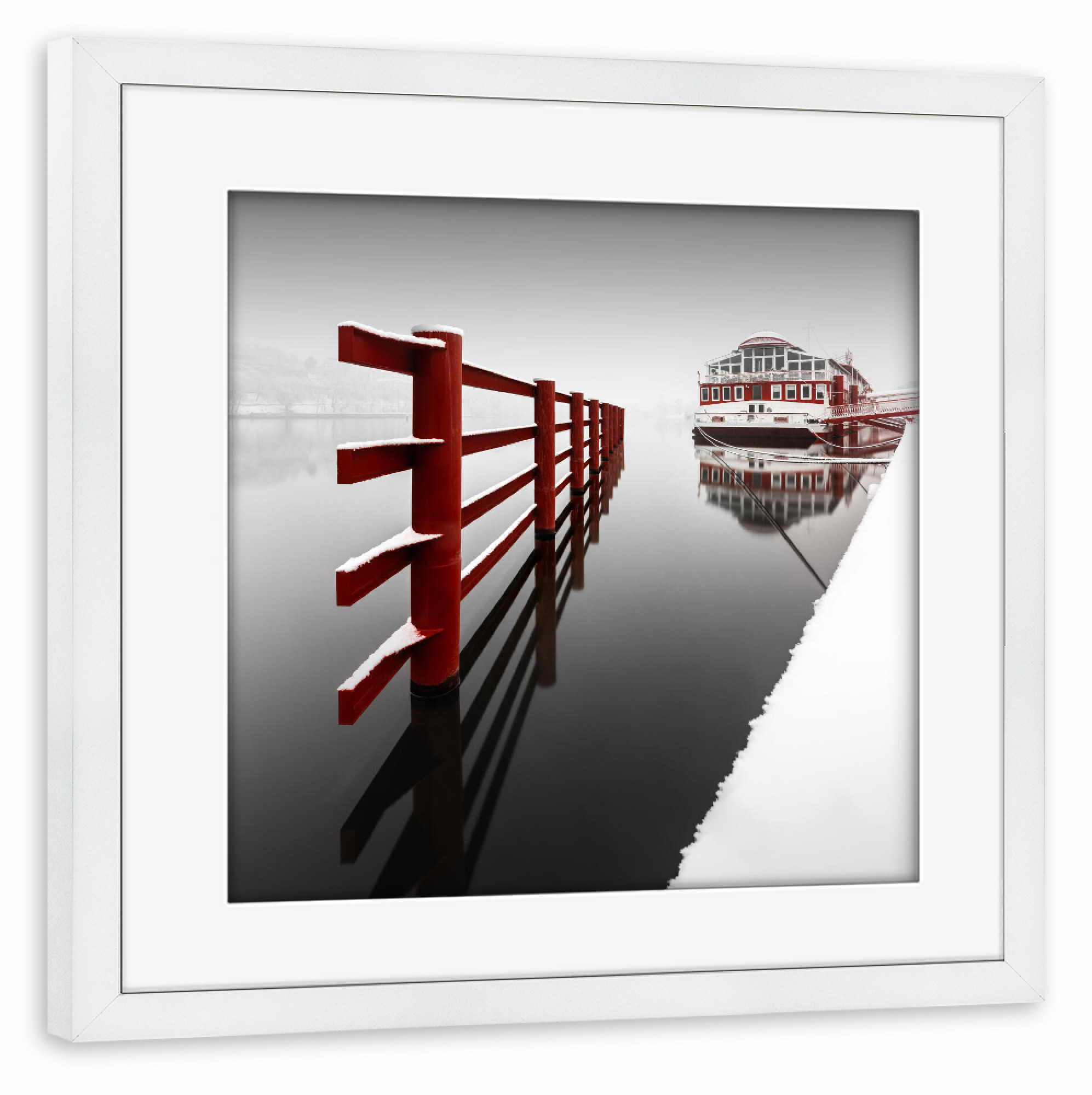 Poster mit Rahmen weiß "Vltava River - Study 10 | Prag" artboxONE - Städte,Reise,Architektur,Reise / Strand und Meer,Städte / Prag