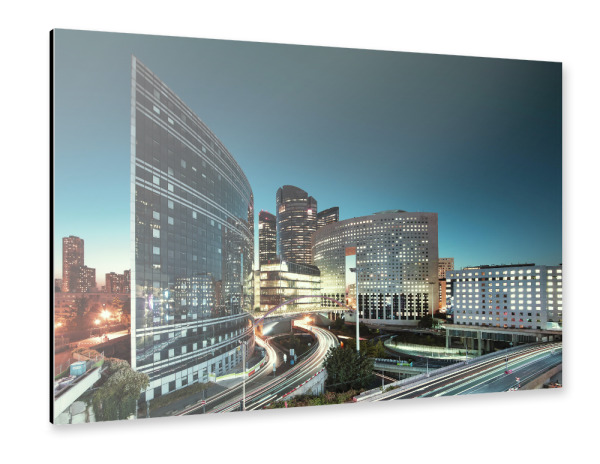 Alu-Dibond "Beleuchtetes La Defense" 30x20 cm artboxONE