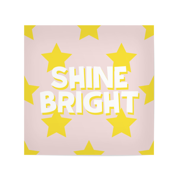 Poster 20x20 cm "Shine bright Sterne" artboxONE - Typografie,Für Kinder,Festivals