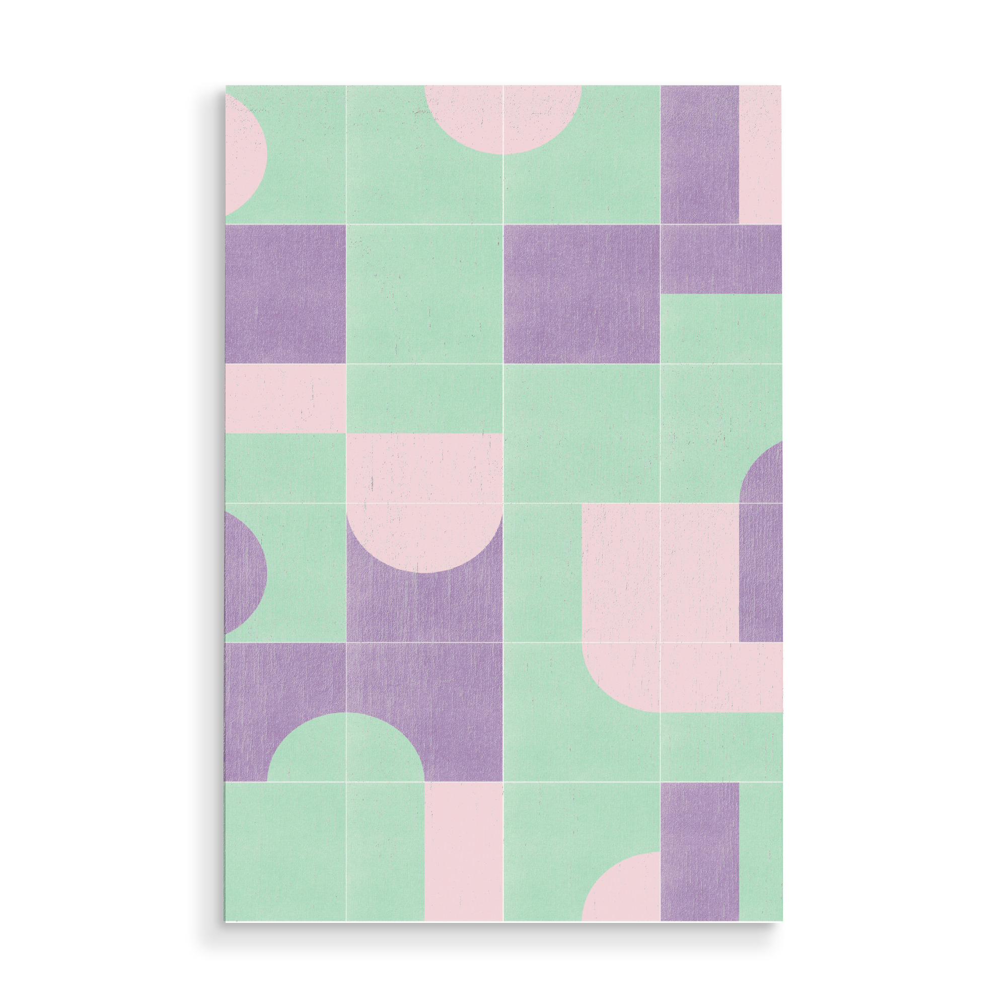 Holzbild "Zehnte Retro-Fliesen" artboxONE - Abstrakt,Geometrie
