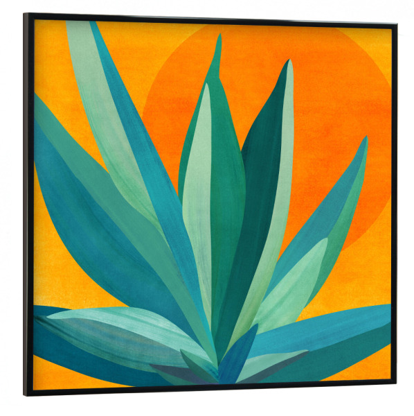 Poster mit schwarzem Rahmen 30x30 cm "Westküsten-Sonnenuntergang-Szene" artboxONE - Natur,Abstrakt