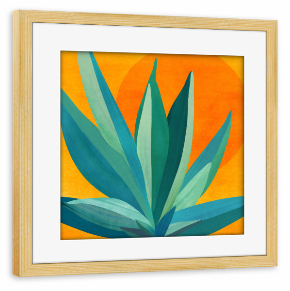 Poster mit Rahmen kiefer "Westküsten-Sonnenuntergang-Szene" artboxONE - Natur,Abstrakt