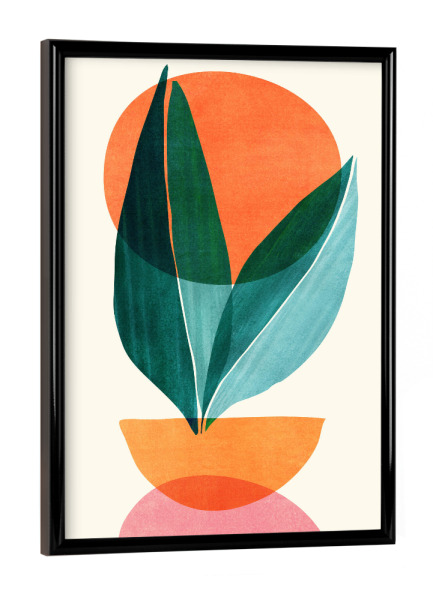 Poster mit schwarzem Rahmen "Naturstapel" artboxONE - Natur,Abstrakt,Geometrie