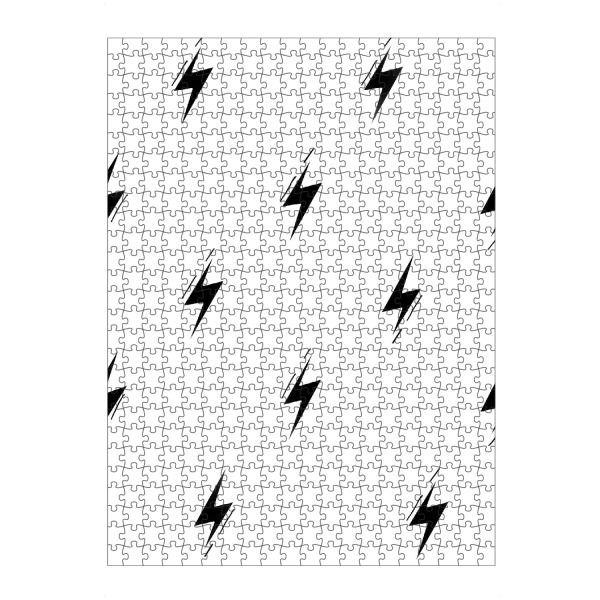 Puzzle Ravensburger "Blitze Muster" artboxONE - Abstrakt - Schwarzweiß,Blitze,Abstrakt,Minimalistisch,Muster,Blitz,Donner - Bild schwarzweiß