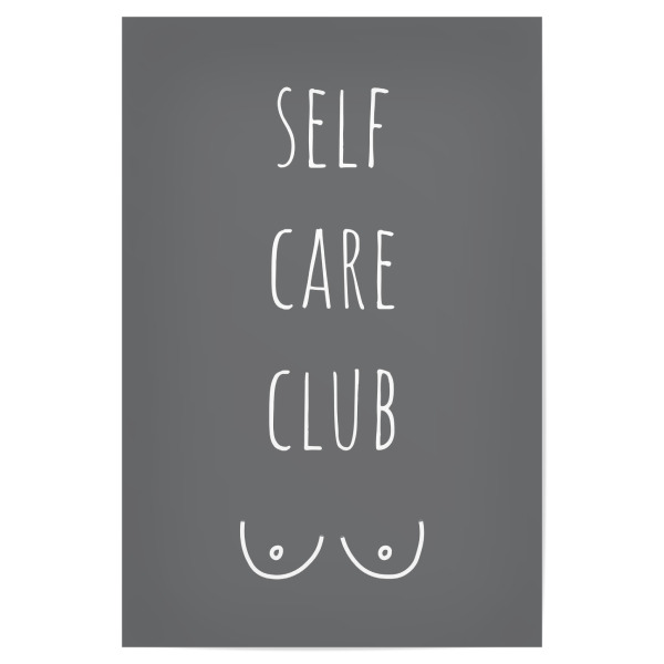Poster "Selfcare club" artboxONE - Typografie,Menschen,Liebe