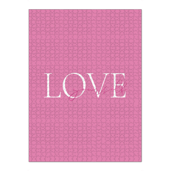 Puzzle Ravensburger "Love yourself - pink" artboxONE - Typografie,Menschen,Liebe