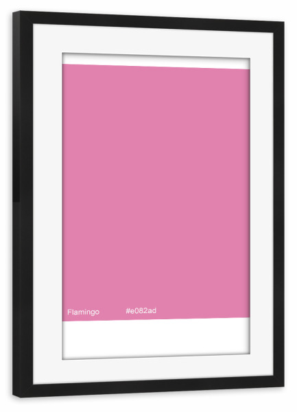 Poster mit Rahmen schwarz "Flamingo Tone" artboxONE - Typografie,Abstrakt - Pink,Pinkribbon,Farbe,Farbcode,Flamingo,Brustkrebsvorsorge,Vorsorge,Brust