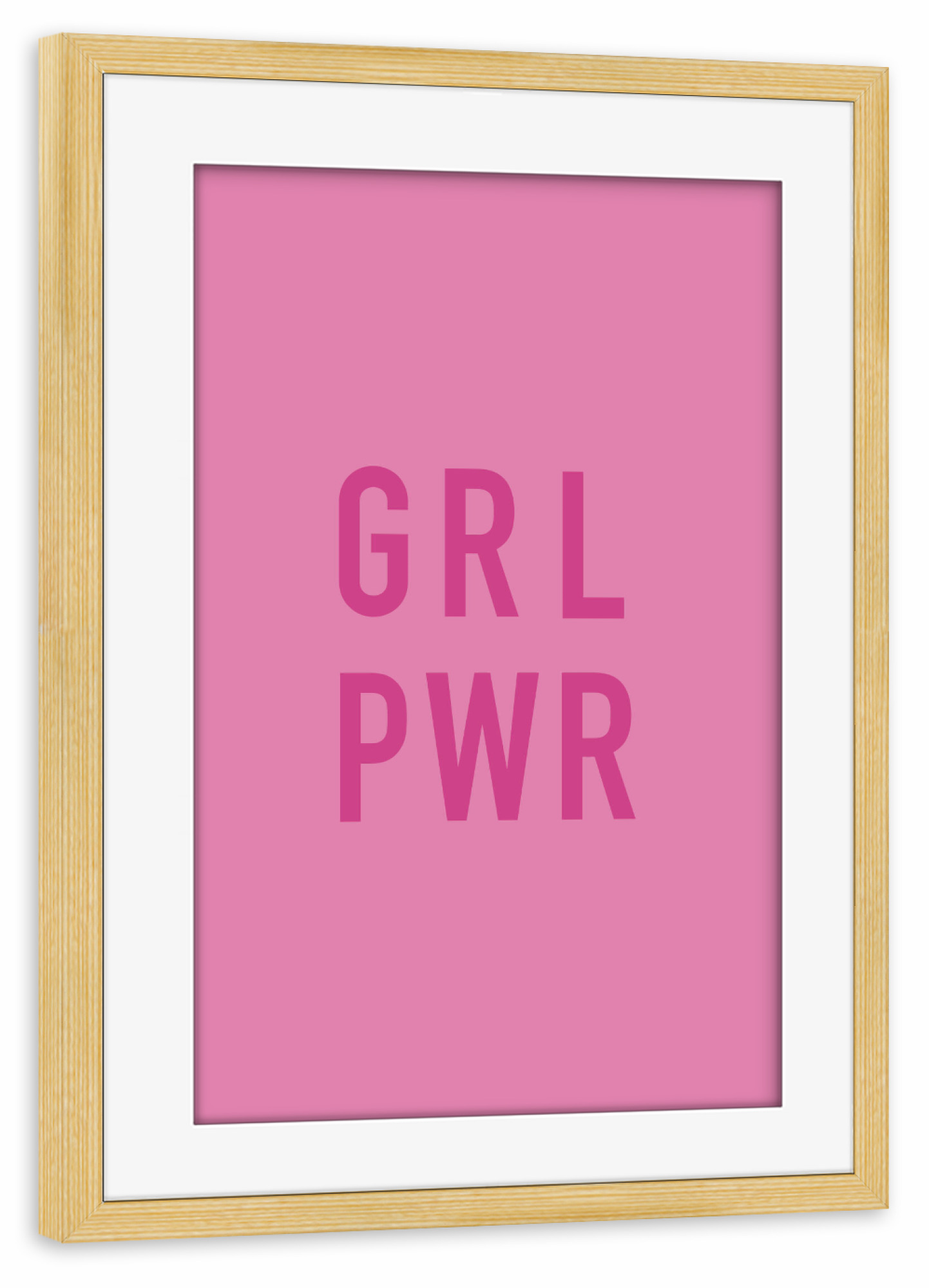 Poster mit Rahmen kiefer "GRL-PWR" artboxONE - Typografie,Menschen
