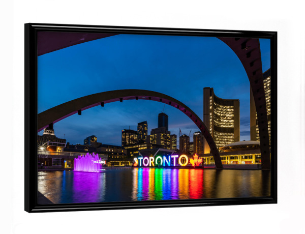 Poster mit schwarzem Rahmen "Stadtzentrum von Toronto" artboxONE - Architektur