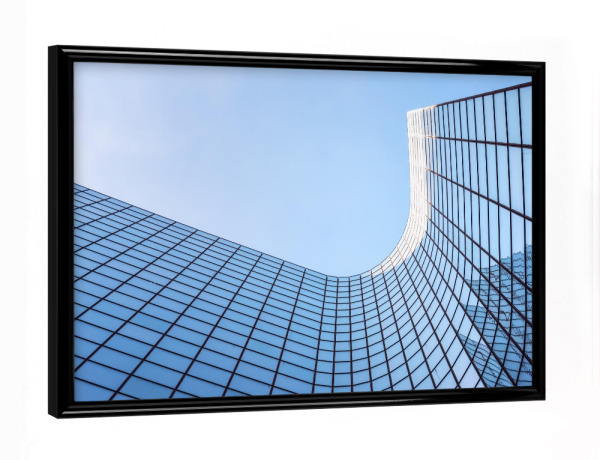 Poster mit schwarzem Rahmen "Kurven im Blau" artboxONE - Städte,Reise,Architektur,Städte / Paris,Reise / Länder