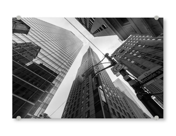 Acrylglasbild "Torontos Finanzviertel" artboxONE - Städte,Architektur - Toronto,Kanada,Hochhaus,Wolkenkratzer,Haus,Gebäude
