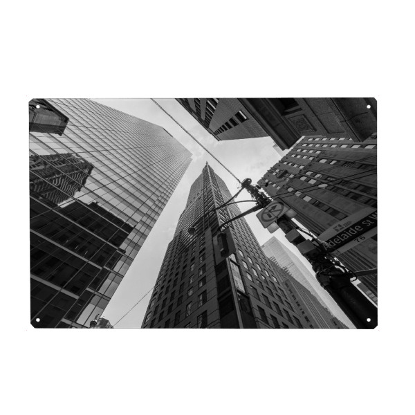 Holzbild "Torontos Finanzviertel" artboxONE - Städte,Architektur - Toronto,Kanada,Hochhaus,Wolkenkratzer,Haus,Gebäude
