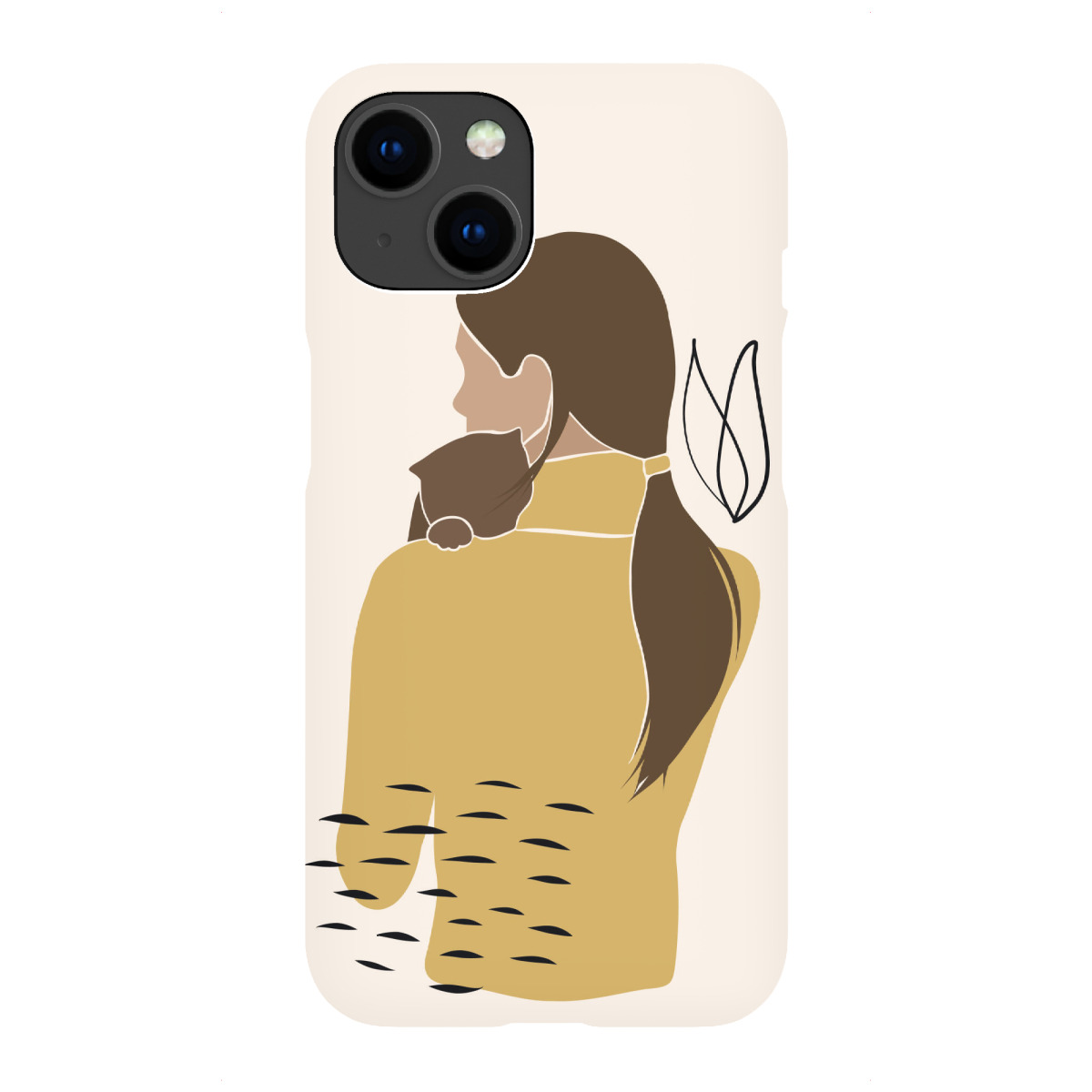 "Me and my cat brown"für iPhone - Premium-Case Handyhülle artboxONE