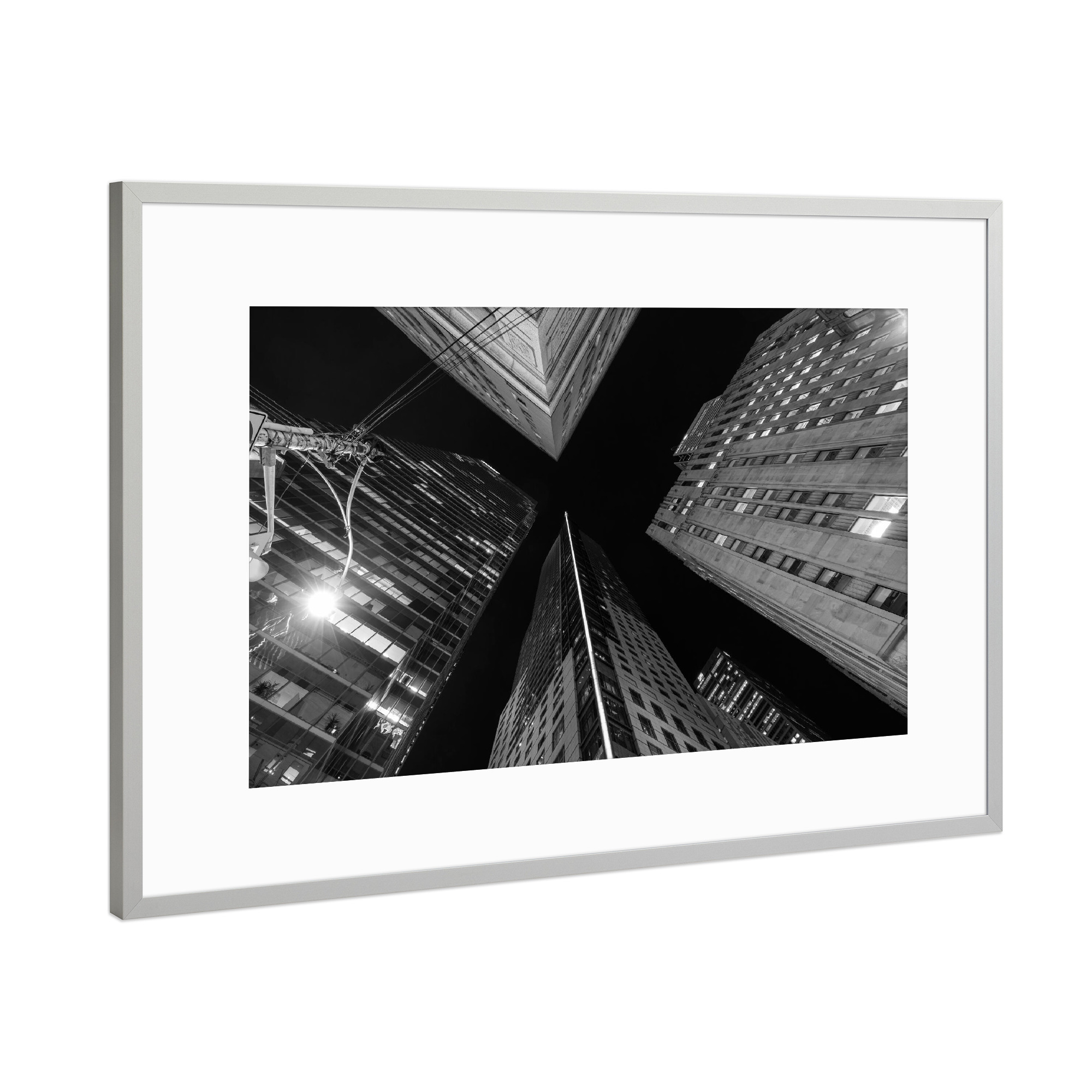 Poster mit Rahmen Silber "Wolkenkratzer in Toronto" artboxONE - Städte,Architektur - Toronto,Kanada,Hochhaus,Wolkenkratzer,Haus,Gebäude,Stadt