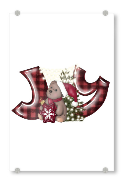 Acrylglasbild "Freude Weihnachtsbier" artboxONE - Tiere,Weihnachten,Buchstaben,Festivals,Galaxy