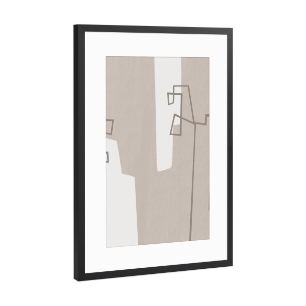 Poster mit Rahmen Schwarz (Metallic) "Urban ll" artboxONE - Abstrakt,Architektur,Geometrie