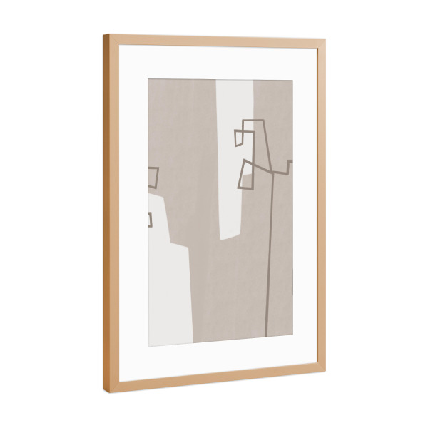 Poster mit Rahmen Kupfer "Urban ll" artboxONE - Abstrakt,Architektur,Geometrie