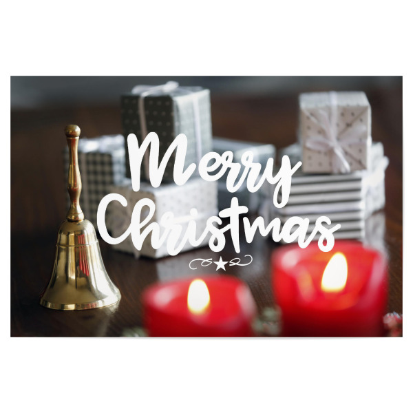 Poster 30x20 cm "Goldene Glocke, frohe Weihnachten!" artboxONE - Typografie,Liebe,Weihnachten
