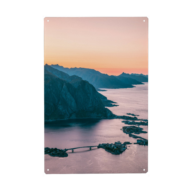 Holzbild "Lofoten Inseln - Abenddämmerung" artboxONE - Natur,Reise