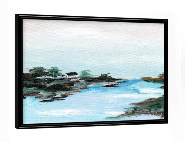 Poster mit schwarzem Rahmen "Backwater" artboxONE - Natur,Abstrakt