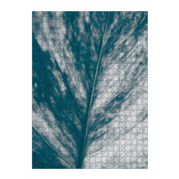 Puzzle Ravensburger "Blätterkunst" artboxONE - Natur,Floral - Blatt,Pflanzenblatt,Makrofotografie,Blattadern,Efeutute,Nahaufnahme - Bild blatt