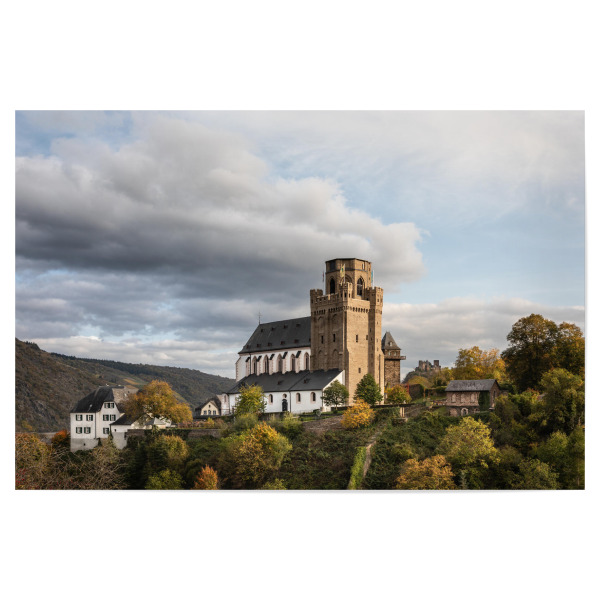 Poster 30x20 cm "Martinskirche Oberwesel" artboxONE - Städte,Architektur - Kirche,Oberes mittelrheintal,St. martin,Rheinland-pfalz,Mittelrhein