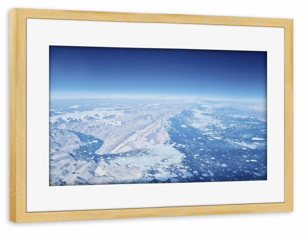 Poster mit Rahmen kiefer "Eiswelten" artboxONE - Natur,Reise - Arktis,Eis,Wasser,Meer,Ozean,Norden