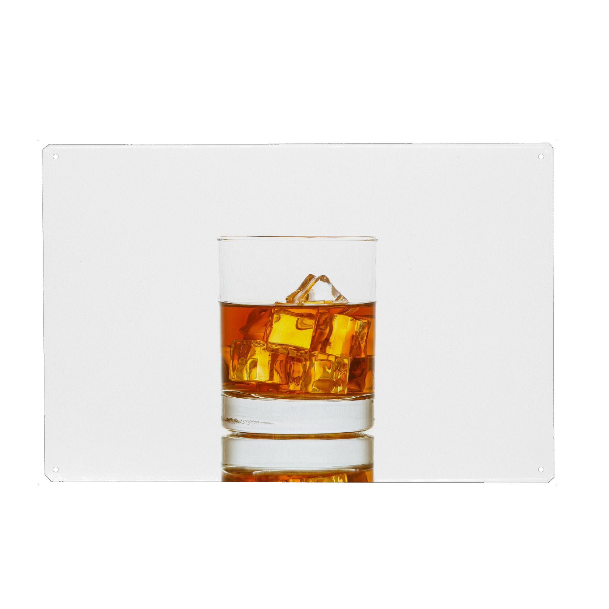 Metall Poster "Whiskey im Glas" artboxONE - Essen & Trinken / Alkohol - Whiskey,Glas,Schnaps,Whiskyglas,Alkohol,Bar,Genuss,Schottland,Getränk,Trinken