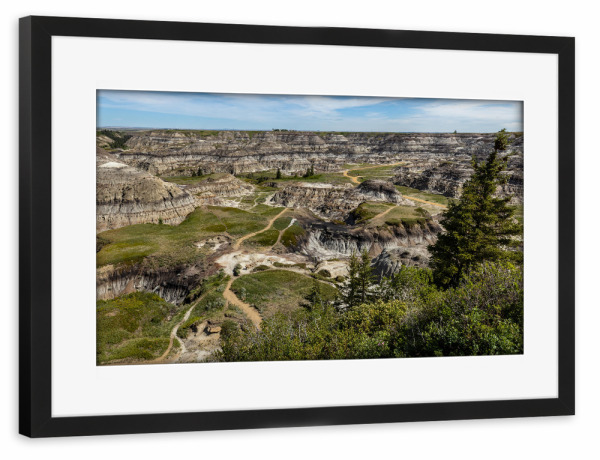 Poster mit Rahmen schwarz "Kanadas Horseshoe Canyon" artboxONE - Natur - Kanada,Badlands,Canyon,Schlucht,Alberta,Horseshoe canyon,Landschaft,Natur